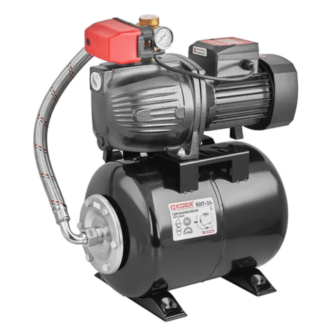KOER AUTO JET-125A Насосна станція Н=50М Q=3,5кбМ, P=1100 Вт, 1"x1" (з п'ятірником) (1 шт/ящ)