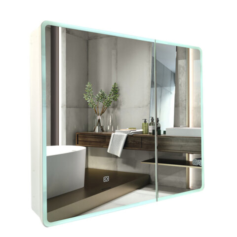 MIXXUS PREMIUM OLIVARY CM01-80x70x13 Дзеркальна шафка з LED Touch, димером, рег. яскр. (1 шт/ящ)