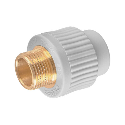 KOER K0097.PRO.WN - 25х3/4М PPR Муфта ЗР (162 шт/ящ, 27 шт/пакет)
