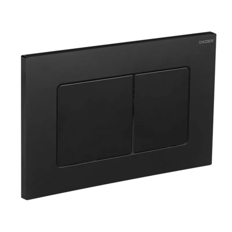 KOER KT-0602-05 Панель змиву 240x160x10mm пластикова, кнопка квадратна (колір Чорна ) (10 шт/ящ)