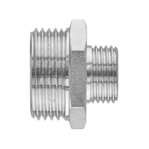NOLF NFC.N0206-N-1/2"x1/4" Ніпель редукційний НІКЕЛЬОВАНИЙ (400 шт/ящ)