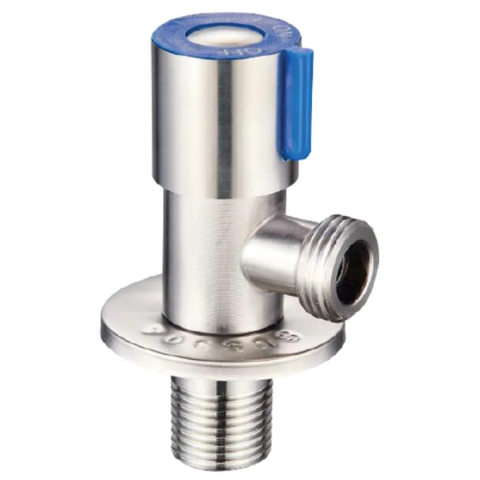 ZERIX VAL-01-1/2x1/2 Кран для підключення сантехприладів з нерж. ст. SUS304 (синій) (50 шт/ящ)