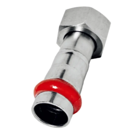 KOER KQ.A1806NF Перехідник з накидною гайкою PRESS-INOX AISI 304 18x1/2" (200 шт/ящ, 10 шт/пакет)