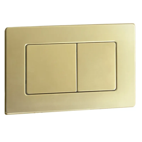 KOER KT-0612-12 Панель змиву 240x160x10mm з нерж.сталі, кнопка квадр. (колір МАТ.ЗОЛОТО) (10 шт/ящ)