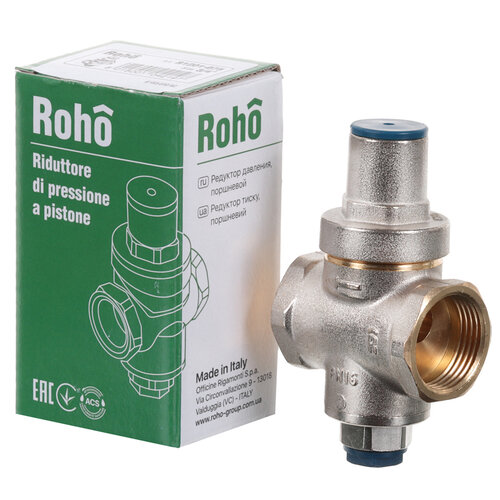 Roho R1201-075 - 3/4" Редуктор тиску ВВ, PN16 (1-5,5 бар) поршневий Італія