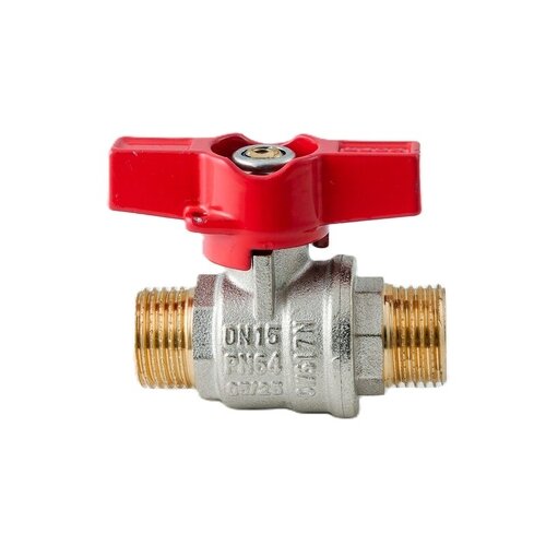 KOER EXTREME KE.219-15 - 1/2" MM Кран кульовий ШШМ, ручка "метелик" червона (80 шт/ящ, 20шт/уп)
