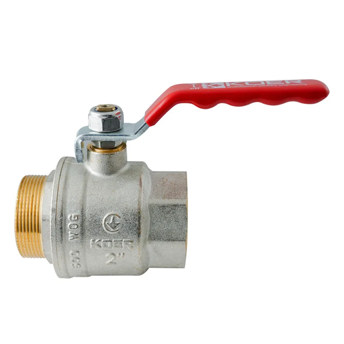 KOER EXTREME KE.215-50 - 2" FM Кран кульовий ГШВ, ручка "важіль" червона (8 шт/ящ, 2шт/уп)