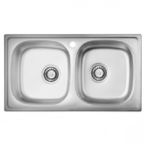 Мойки KRAFT P 780-480-20BD 0.8/180 вріз. подвійна квад. Дек