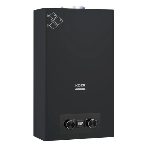 KOER KWH.G0110 BLACK Газова колонка димохідна 10 л/хв (колір чорний) (1 шт/ящ)