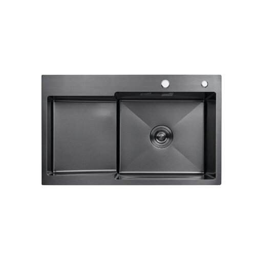 KRAFT Мийка Handmade HS7848 AR - B - BLACK - Права 780*480*230+корзина (2) чорн.