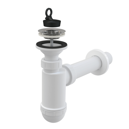 AlcaPlast A41, d40 Сифон для умивальника з нержавіючою решіткою d63