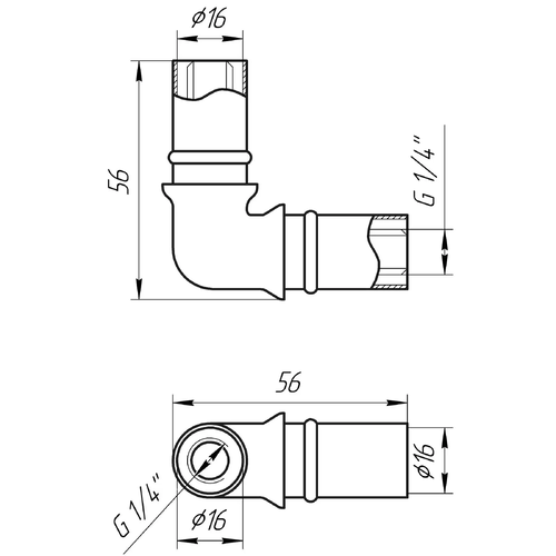 APE AP 151 16х16 Кутник проміжний прес