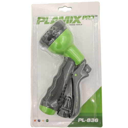 PLAMIX PRO PL-836 Пістолет-розпилювач для поливу, 8 режимів (ABS+TPR) (72 шт/ящ, 12 шт/кор)