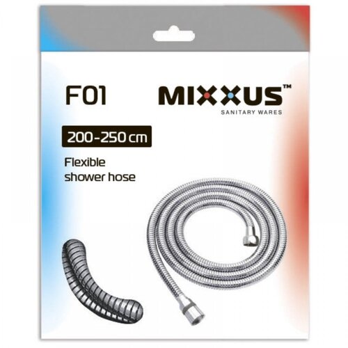 MIXXUS Шланг Chr.F01 розтяжний 200 - 250 см УПАКОВКА КОРОБКА