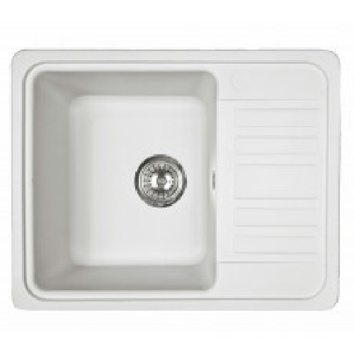 INOVITA SMALL 570х455х180 Бiлий - 01 Мийка кухонна гранітна (Без сифона)