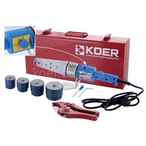 KOER KW SET-01 Набір для паяльника PPR труби 700вт. 4 насадки ножиці