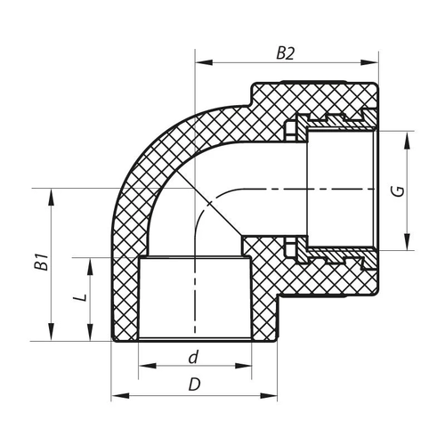 KOER K0113.PRO - 20x1/2F PPR Кут ВР (240 шт/ящ, 40 шт/пакет)