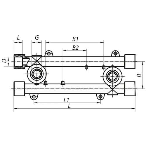KOER PPR K0128 Планка монтаж. прохідна 20*1/2F