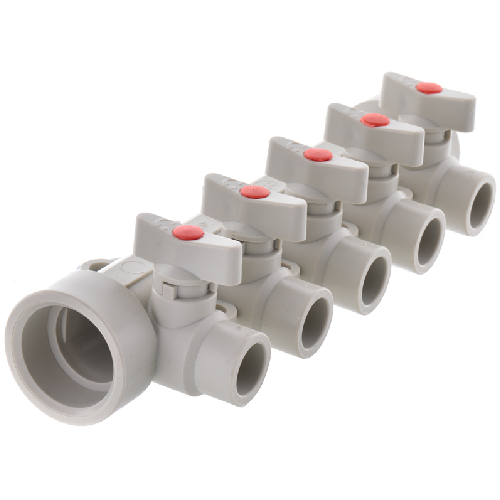 KOER K0172.PRO - 40x20 PPR Колектор 5-way з кульовими кранами (1шт)