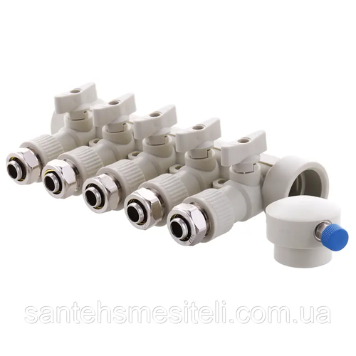 KOER K0193.PRO Колектор розподільний 5-way з фітингом (40x20) (1 шт)