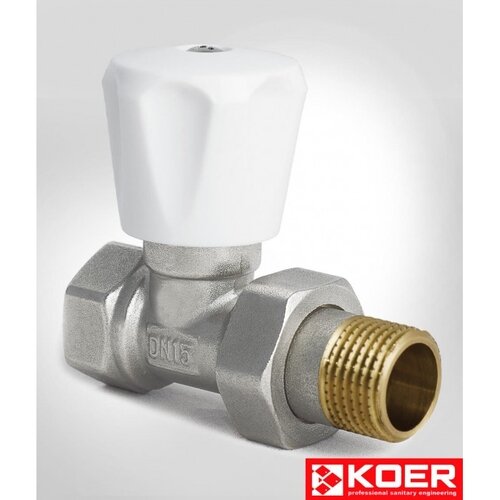KOER 903 Кран радіаторний Верхній Прямий1/2*1/2 (60шт.)