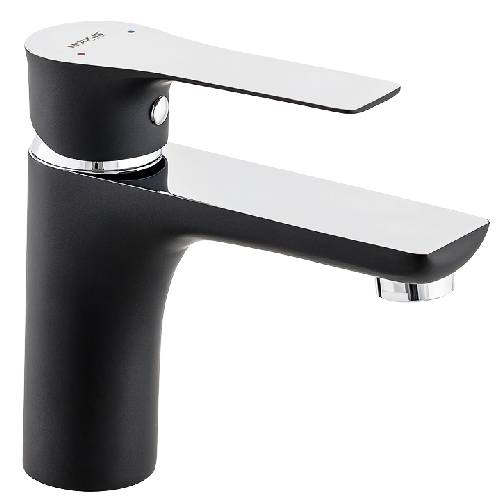 MIXXUS PREMIUM  EVA 001 (BLACK) Змішувач для умивальника Чорний + Нікель