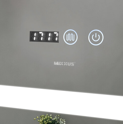 MIXXUS LIGHT MR01-80x60 Дзеркало (годинник, LED-підсвічування, антизапотівання)
