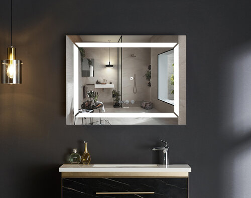 MIXXUS LIGHT MR01-80x60 Дзеркало (годинник, LED-підсвічування, антизапотівання)
