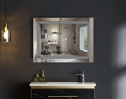 MIXXUS LIGHT MR01-90x70 Дзеркало (годинник, LED-підсвічування, антизапотівання)