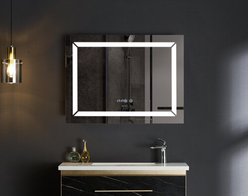 MIXXUS LIGHT MR01-70x50 Дзеркало (годинник, LED-підсвічування, антизапотівання)