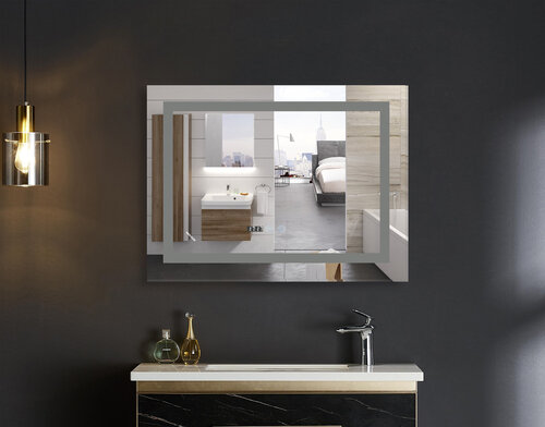 MIXXUS WARM MR02-100x70 Дзеркало (годинник, LED-підсвічування, антизапотівання)