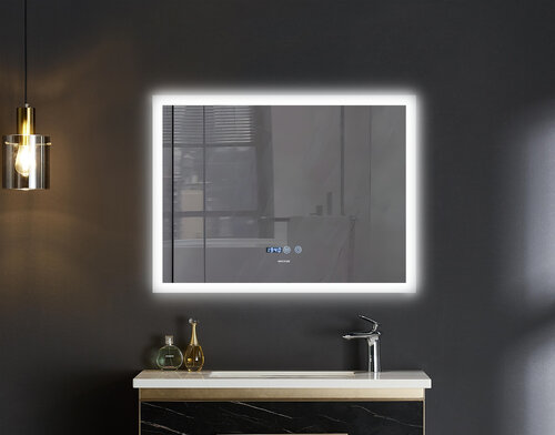 MIXXUS FLAT MR04-100x60 Дзеркало (годинник, LED-підсвічування, антизапотівання)