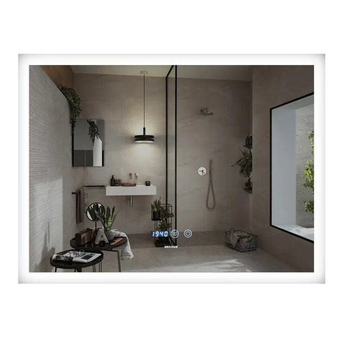 MIXXUS FLAT MR04-100x60 Дзеркало (годинник, LED-підсвічування, антизапотівання)