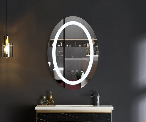 MIXXUS PLAIN MV02-50x70 Дзеркало (годинник, LED-підсвічування, антизапотівання)