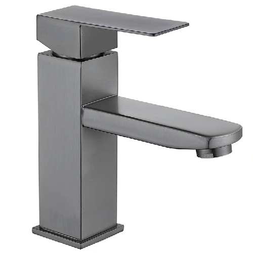 MIXXUS KUB-001 GRAPHITE Змішувач для умивальника з нерж. сталі SUS304 (кіл. графіт)