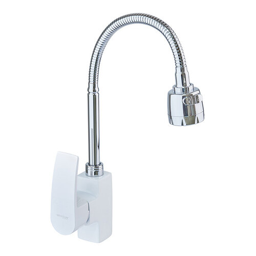 MIXXUS MAGNUM 011 (NUT) WHITE-CHROME  REFLECTOR Змішувач гибкий Білий