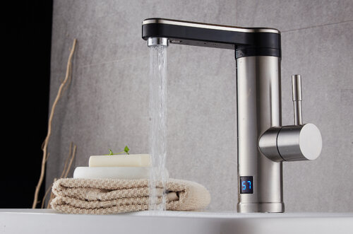 MIXXUS Electra 450-E Водонагрівач 3,3 kW проточний, НЕРЖ, З ІНДИКАТОРОМ ТЕМП., на мийку