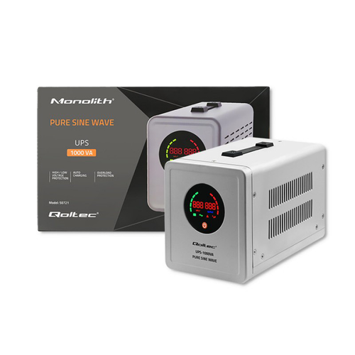 UPS QOLTEC PRO 12V 1000VA/800W