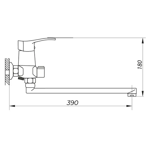 ZERIX LUN7 048 Змішувач для ванни