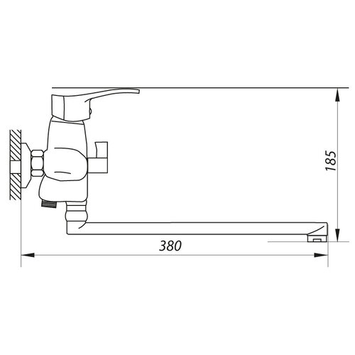 ZERIX JXD6 279 Змішувач для ванни