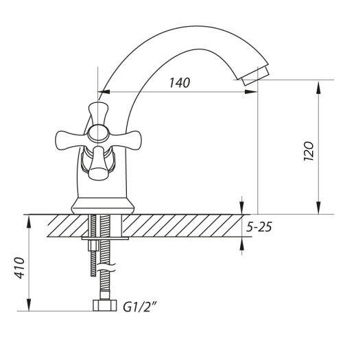 ZERIX JAP 722 Умиваль. литий носик