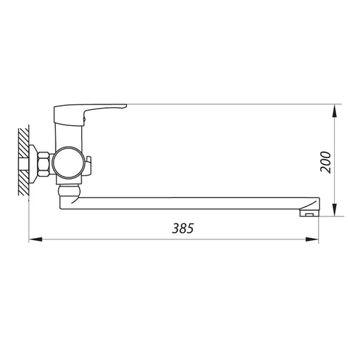 ZERIX FIV-A439 Змішувач для ванни