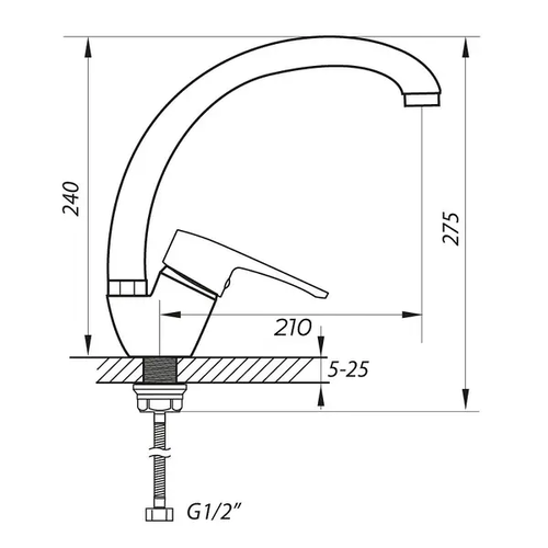 ZERIX PUD4 045 Змішувач для Кухні