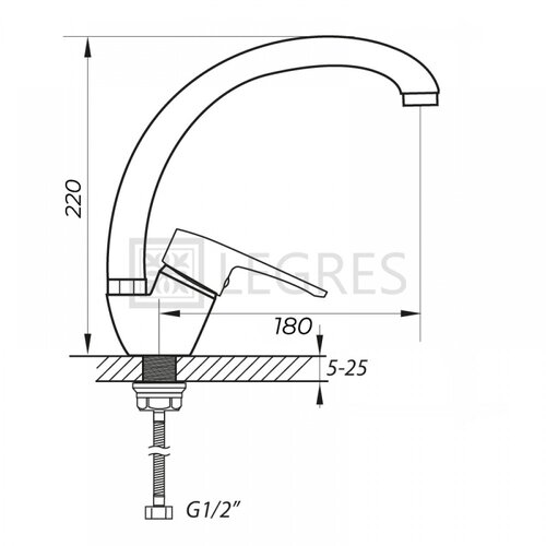 ZERIX PUD4 146 YUBЗмішувач для Кухні