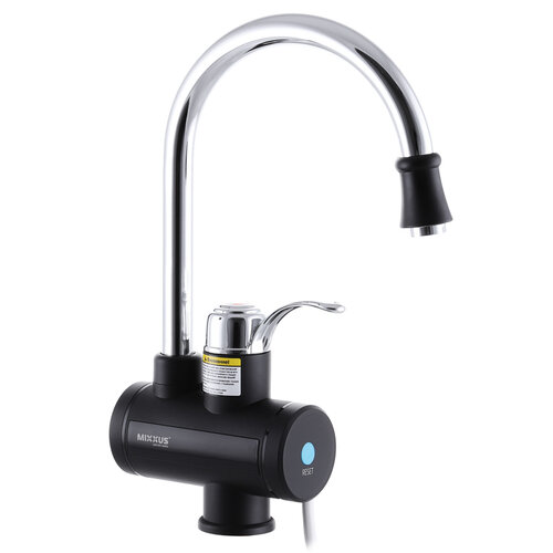 MIXXUS Electra 240-Е Вlack Водонагрівач 3 kw проточ. нерж.з індикатором темп. на мийку