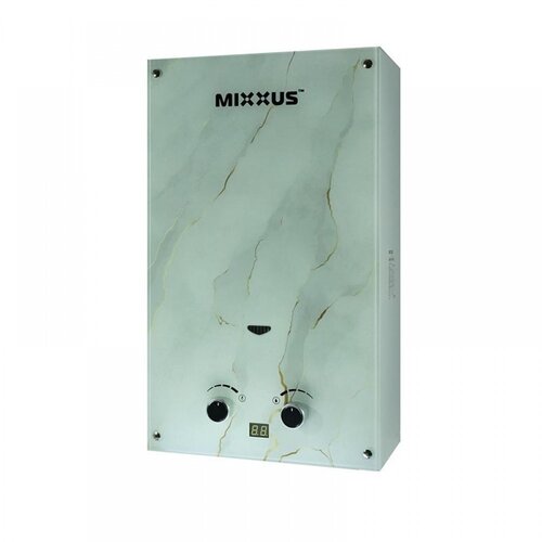 MIXXUS GWH-0510 BASIC GLASS Газова колонка димохідна 10 л/хв (панель зі скла з малюнком)