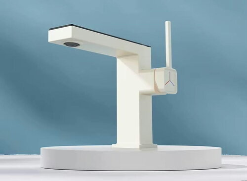 KRAFT KRF 5052 Змішувач для умивальника White з цифровим дисплеєм