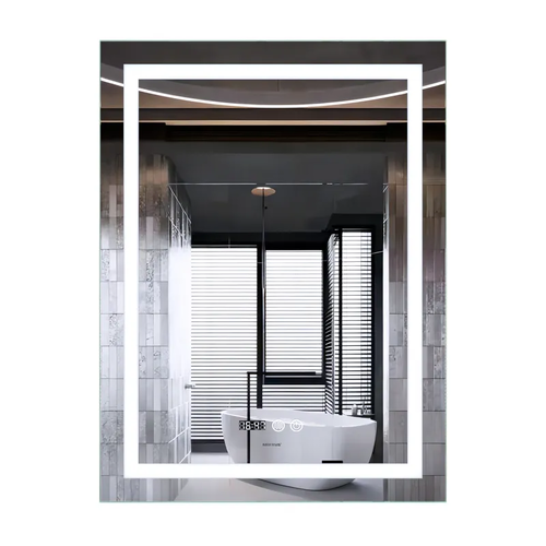MIXXUS PREMIUM FLASH MR21-70x90 Дзеркало (LED Touch, Anti-fog, димер рег. яскр., годин.) (