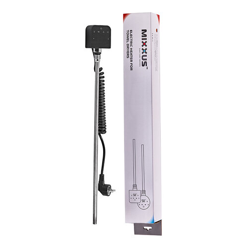 MIXXUS TEH-0203 BLACK Електричний ТЕН для сушарок рушників 300W (кол. чорний) (20 шт/ящ)