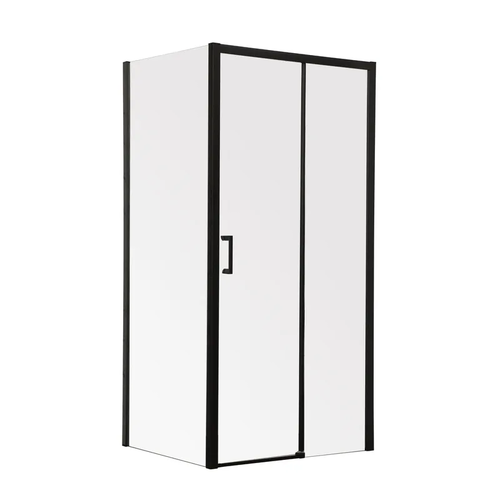 MIXXUS PREMIUM DIVERSE SC03-100x80x195-TR BLACK Душова кабіна без піддону прозоре скло 6мм